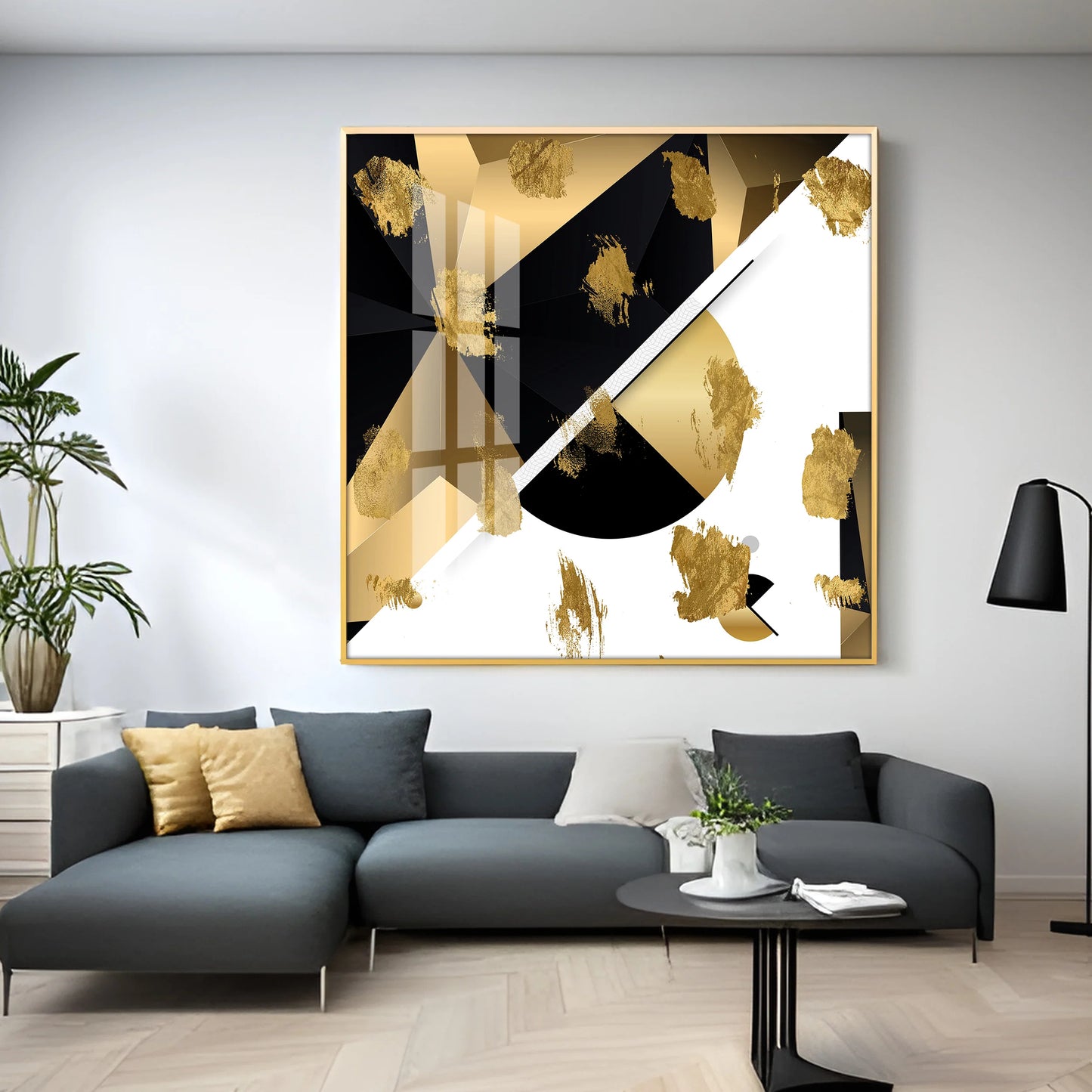 Black & Golden Prints Premium Acrylic Square Wall Art