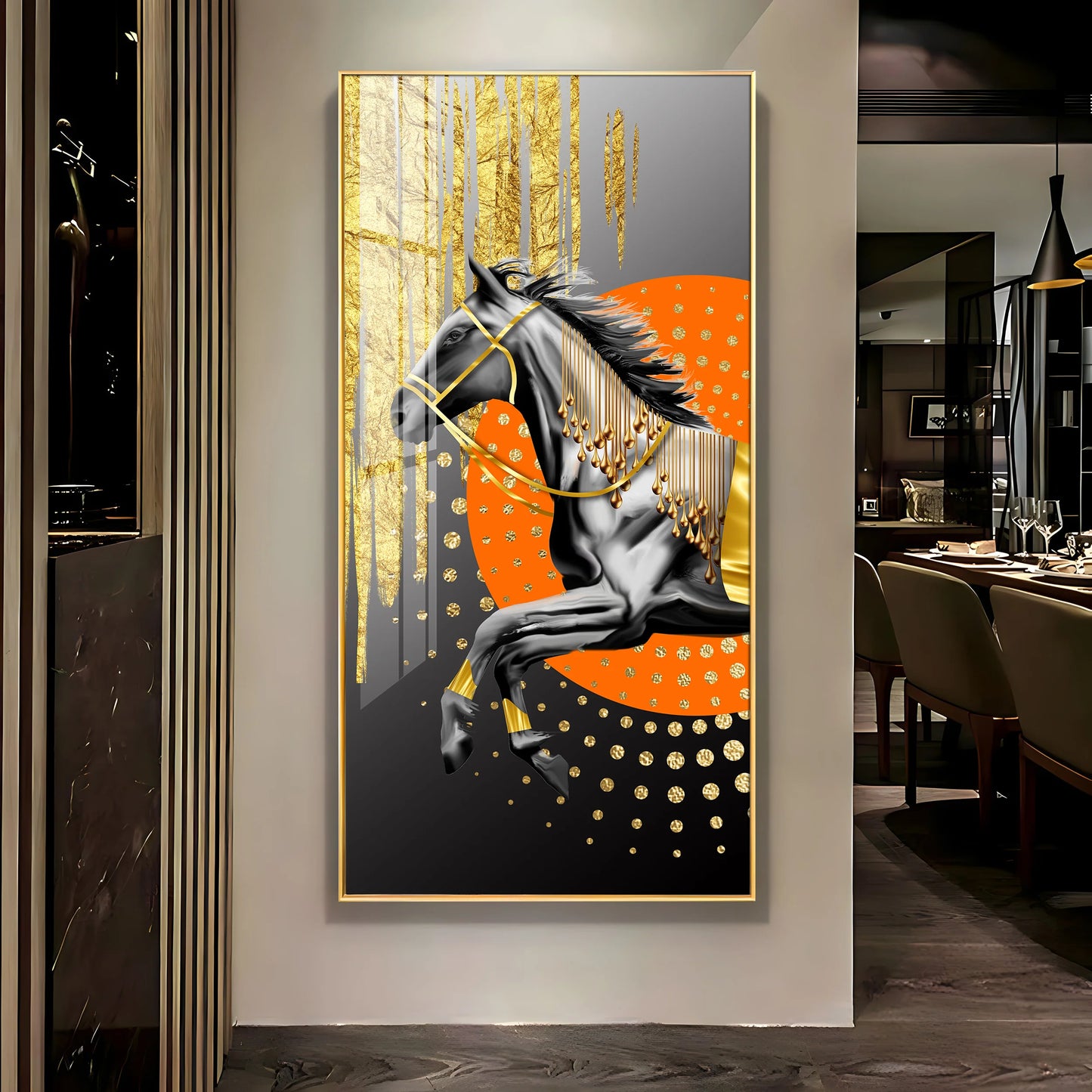 Modern Horse Premium Acrylic Vertical Wall Art
