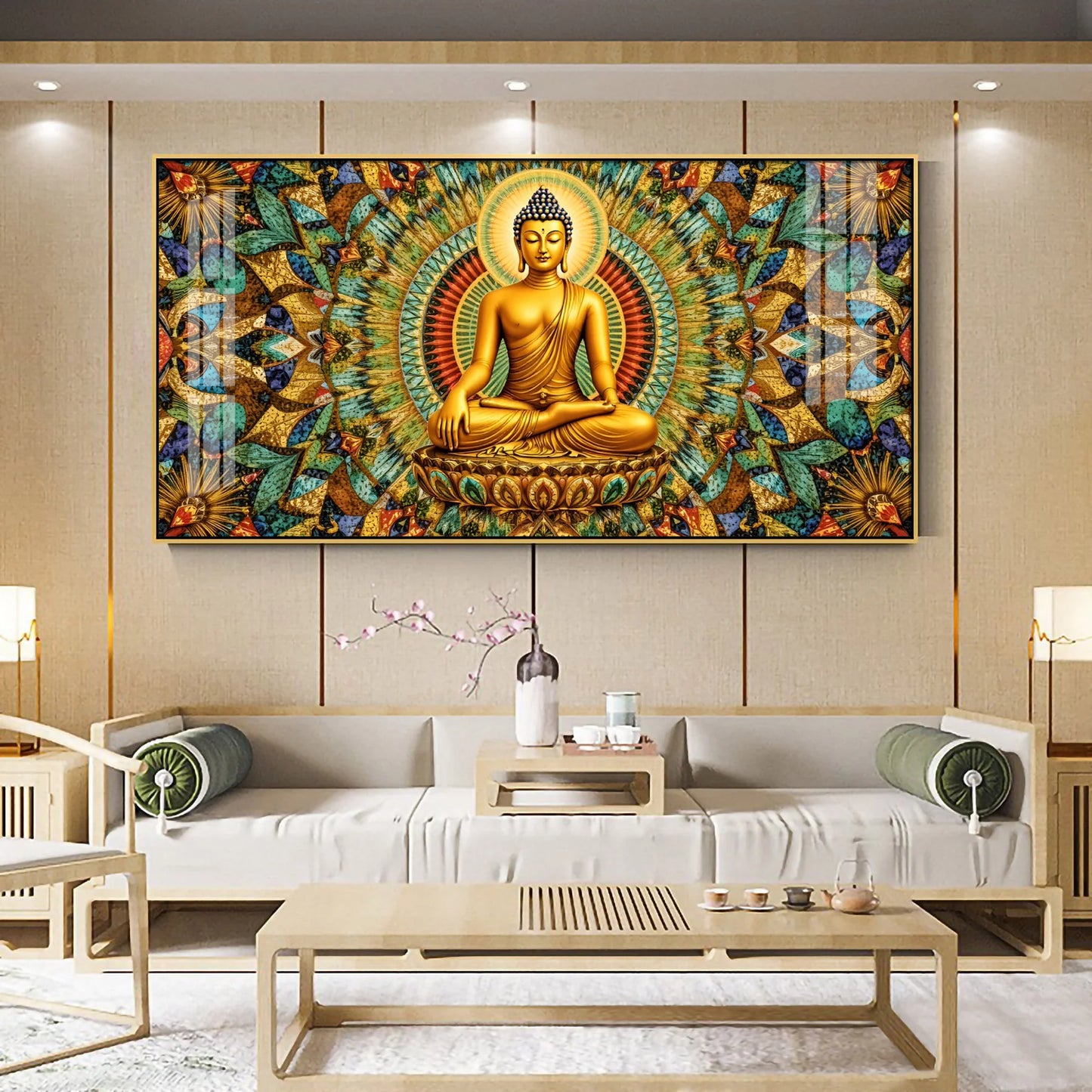 Radiant Harmony Of Buddha Premium Acrylic Horizontal Wall Art