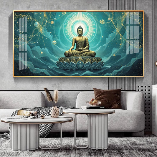 Serene Sky Buddha Premium Acrylic Horizontal Wall Art