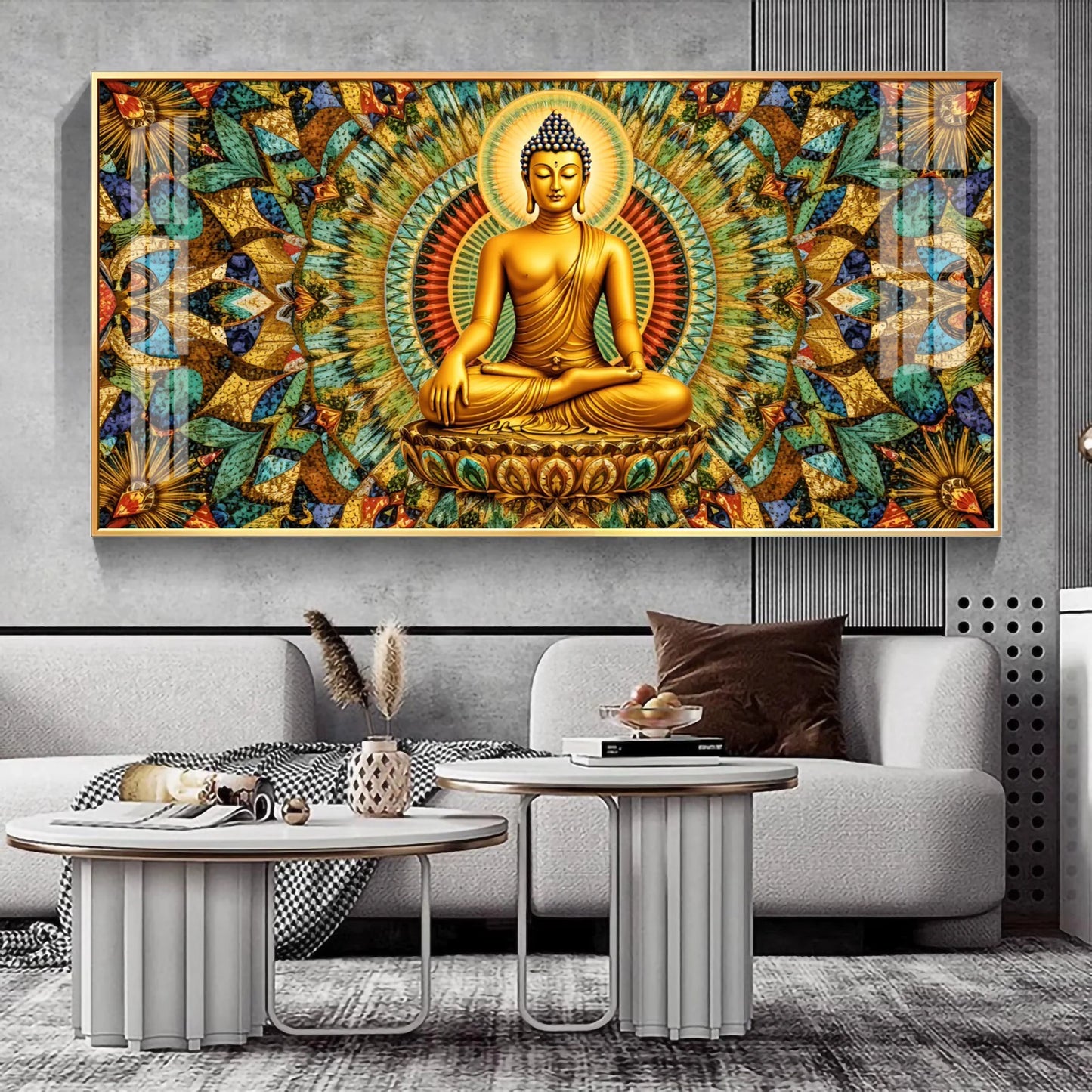 Radiant Harmony Of Buddha Premium Acrylic Horizontal Wall Art
