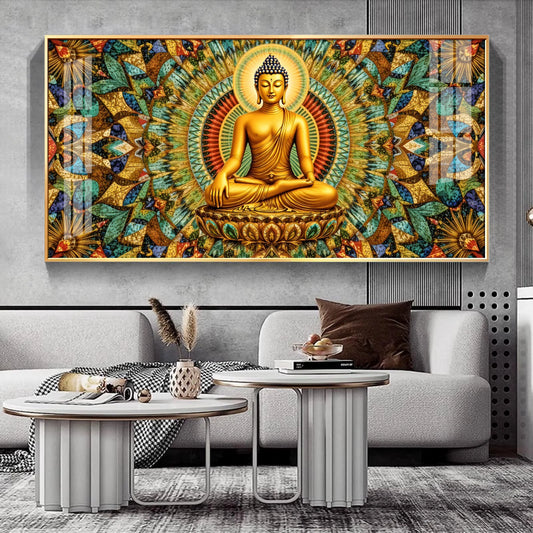 Radiant Harmony Of Buddha Premium Acrylic Horizontal Wall Art