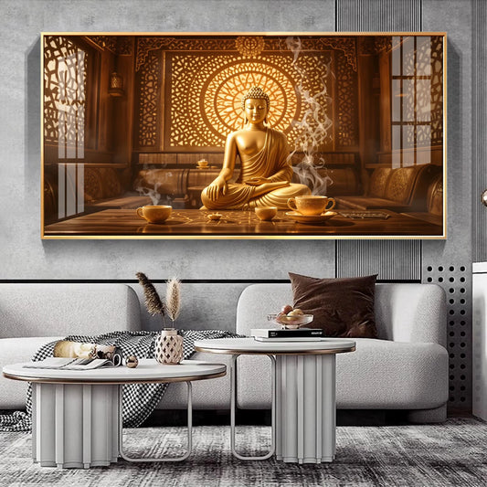 Ethereal Buddha Vision Premium Acrylic Horizontal Wall Art