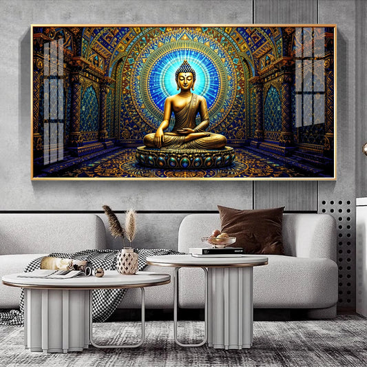 Harmony Buddha Mural Premium Acrylic Horizontal Wall Art