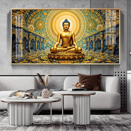 Buddha's Peace Premium Acrylic Horizontal Wall Art
