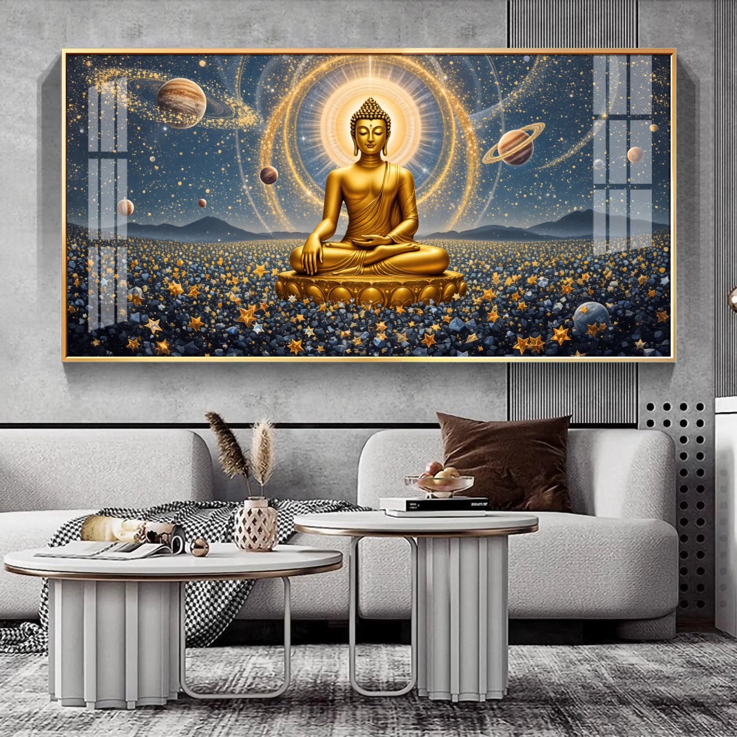 Peaceful Reflection Of Buddha Premium Acrylic Horizontal Wall Art