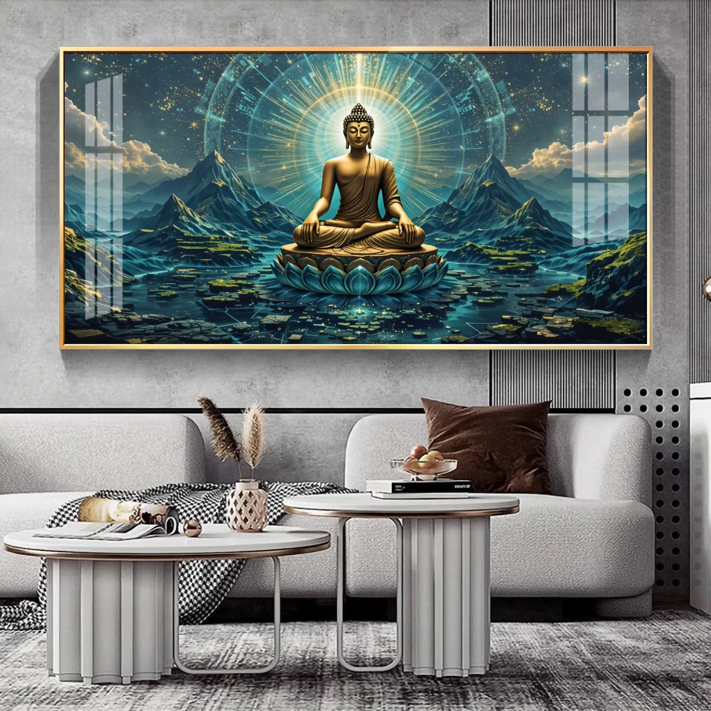 Buddha's Reflection Premium Acrylic Horizontal Wall Art