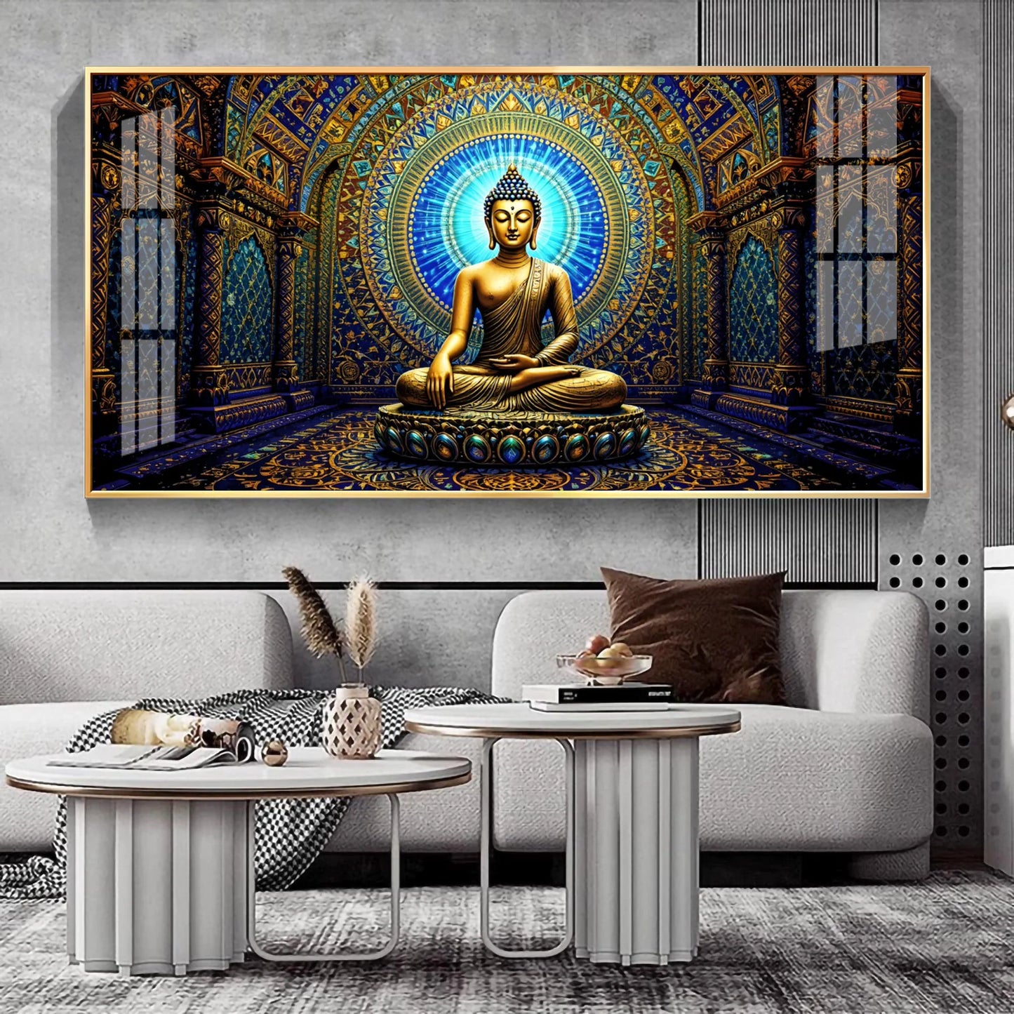 Harmony Buddha Mural Premium Acrylic Horizontal Wall Art