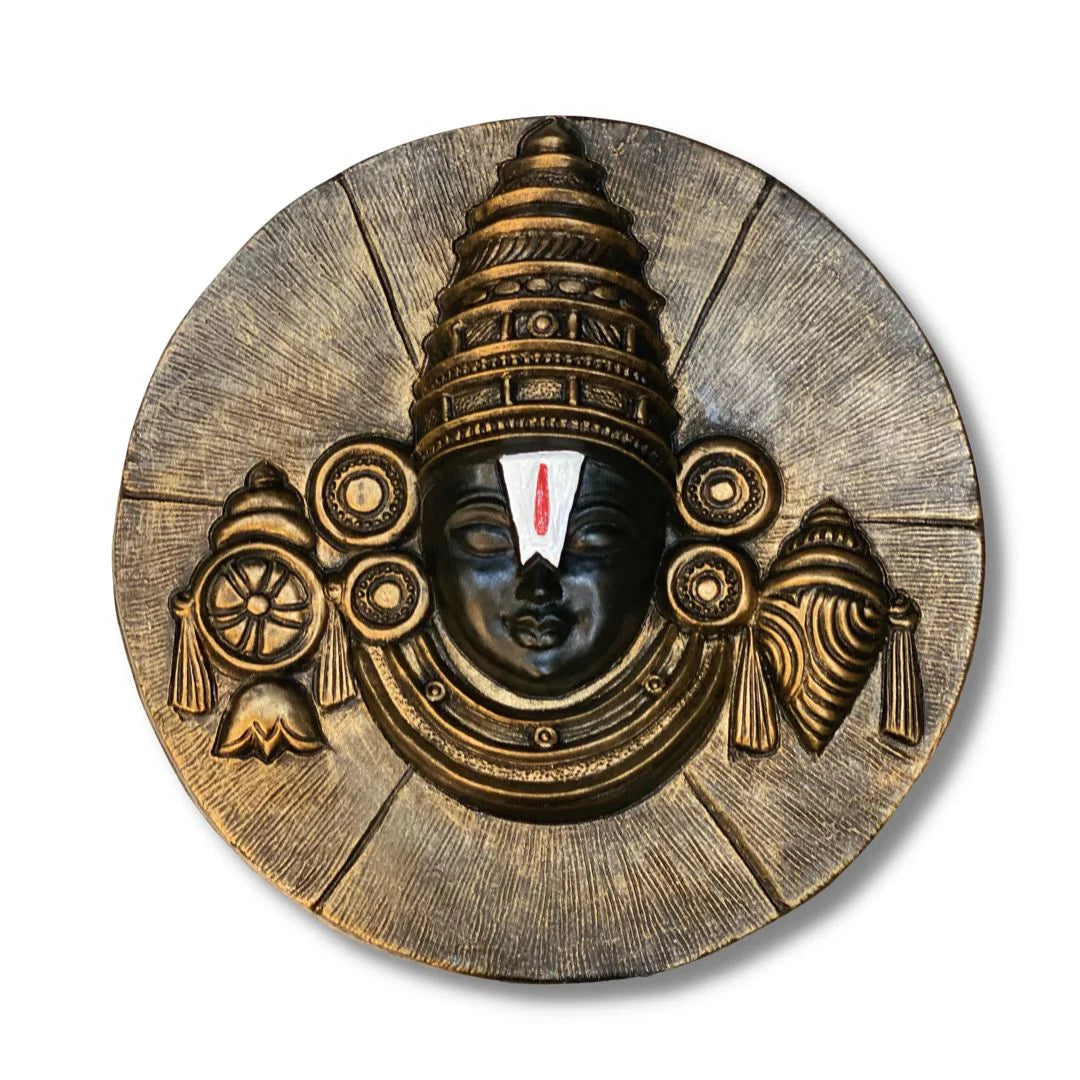 Tirupati Balaji 3D Relief Mural Wall Hanging | Spiritual Wall Art | Unique Wall Decor | Ready To Hang