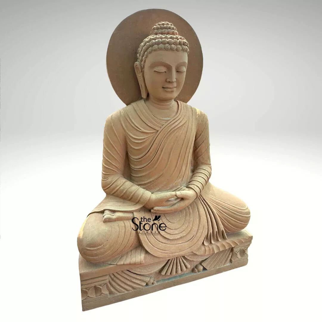 5 Feet Sandstone Buddha Statue