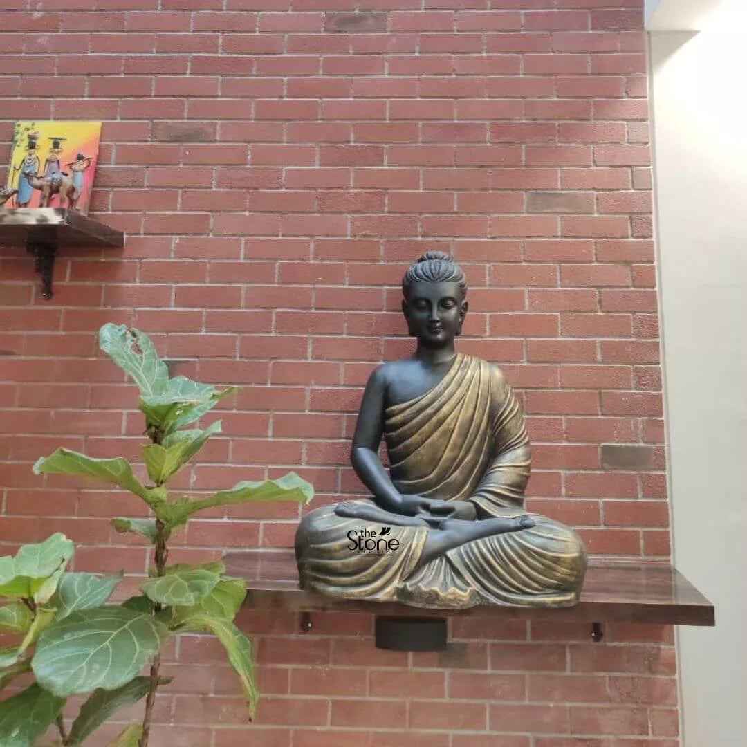 Black Resin Buddha Statue 3ft