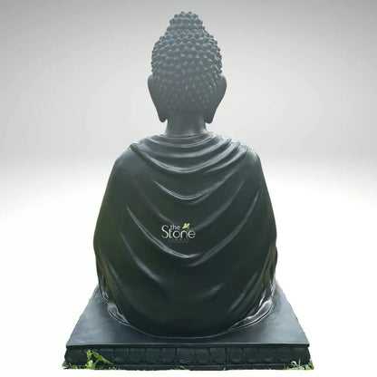 Fibre Black Buddha Statue 5ft