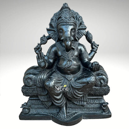 Singhasan Ganesha Statue 18″