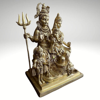 Shiv Parivar Brass Statue 15″