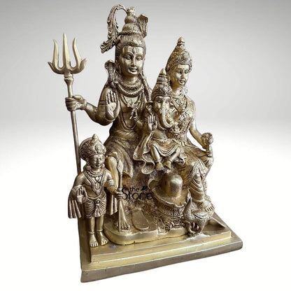Shiv Parivar Brass Statue 15″