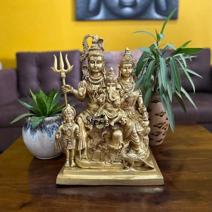 Shiv Parivar Brass Statue 15″