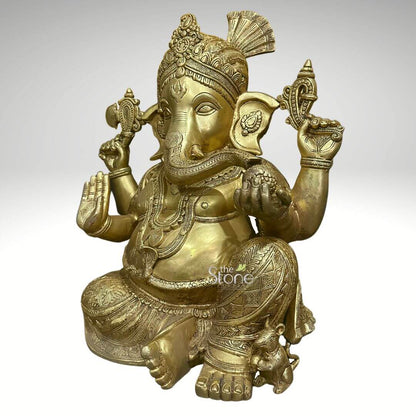 Lord Ganesha Brass Statue 21″
