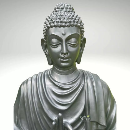 Fibre Black Buddha Statue 5ft