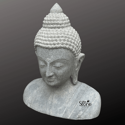 Granite Buddha Head 24″