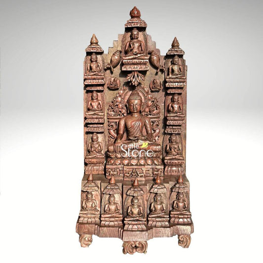 Buddha Pink Stone Gift Statue 1ft