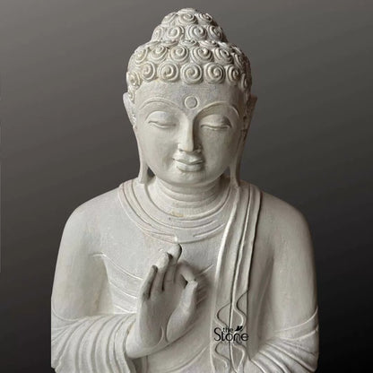 2 Feet White Buddha Statue
