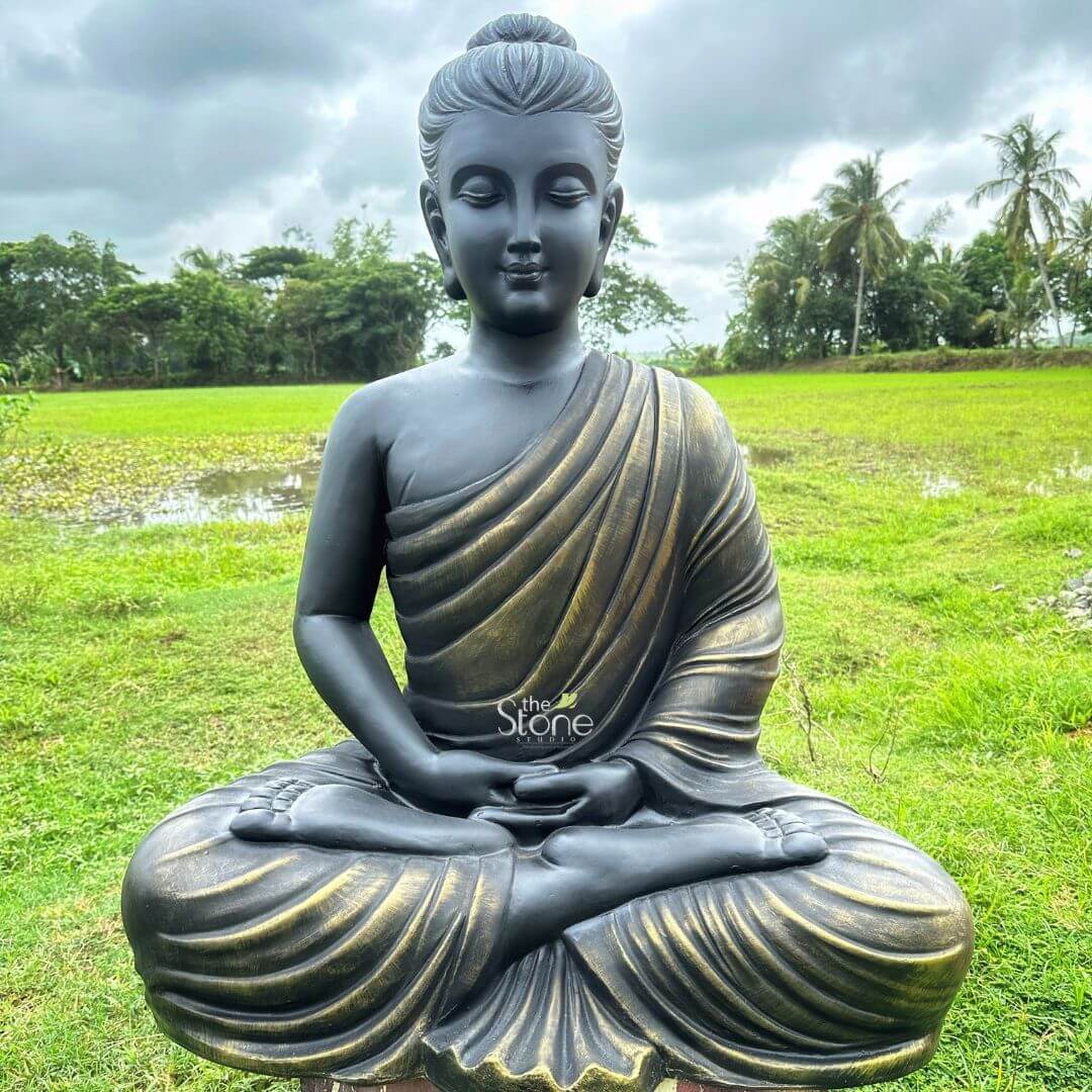 Black Resin Buddha Statue 3ft