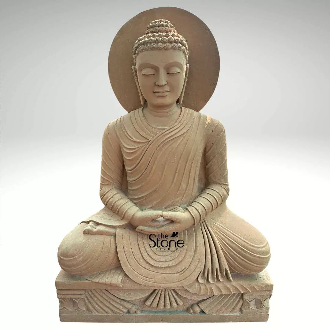 5 Feet Sandstone Buddha Statue