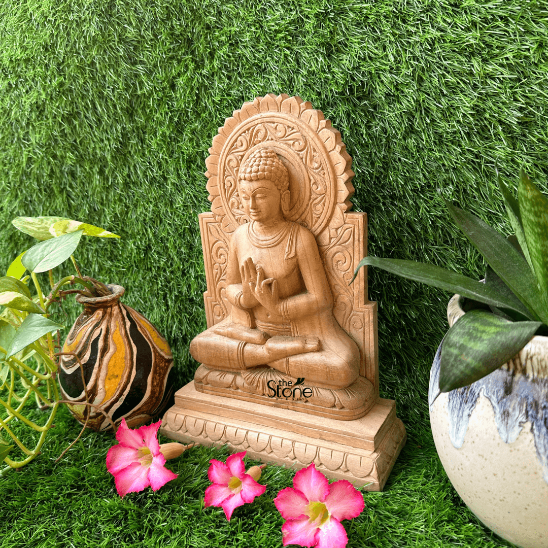Buddha Wood Statue 12″