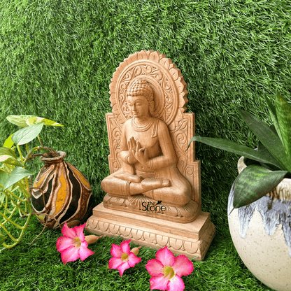 Buddha Wood Statue 12″