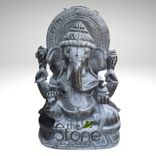 Ganapati Murti In Black Muguni 2ft