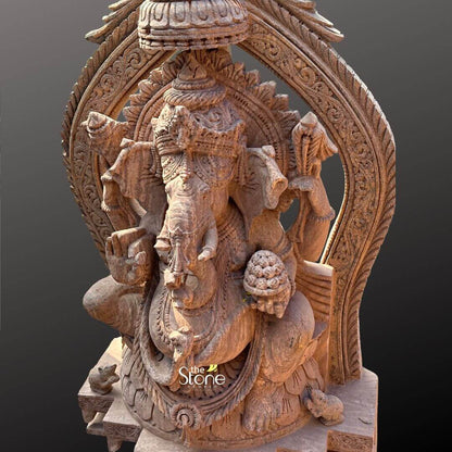 4.5 Feet Sandstone Ganesha Statue