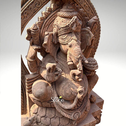 4.5 Feet Sandstone Ganesha Statue
