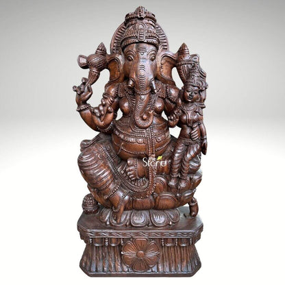 Lord Ganesha With Consort Statue 3ft