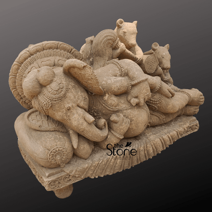 Sleeping Ganesha Statue 15″