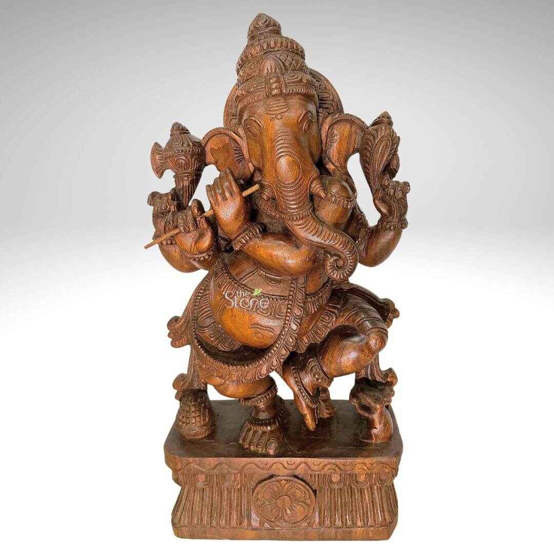 Ganesha Wood Statue 24″