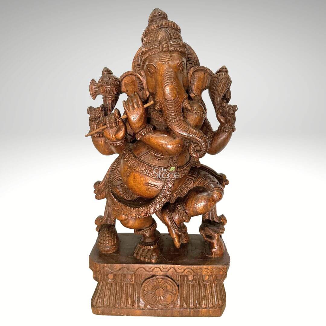 Ganesha Wood Statue 24″