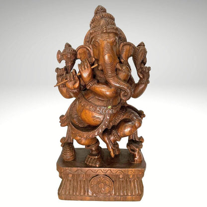 Ganesha Wood Statue 24″
