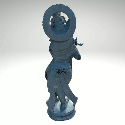Black Stone Krishna Statue 3.5ft