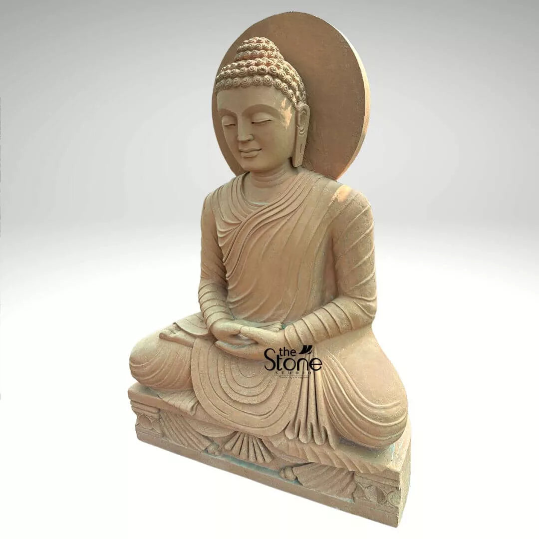 5 Feet Sandstone Buddha Statue
