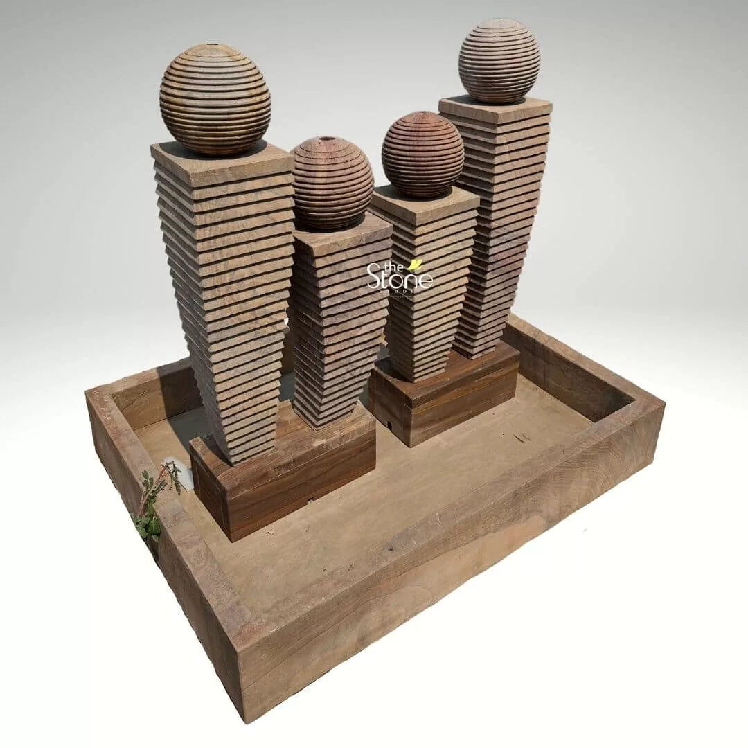 Four Pillar Garden Fountain 4ft