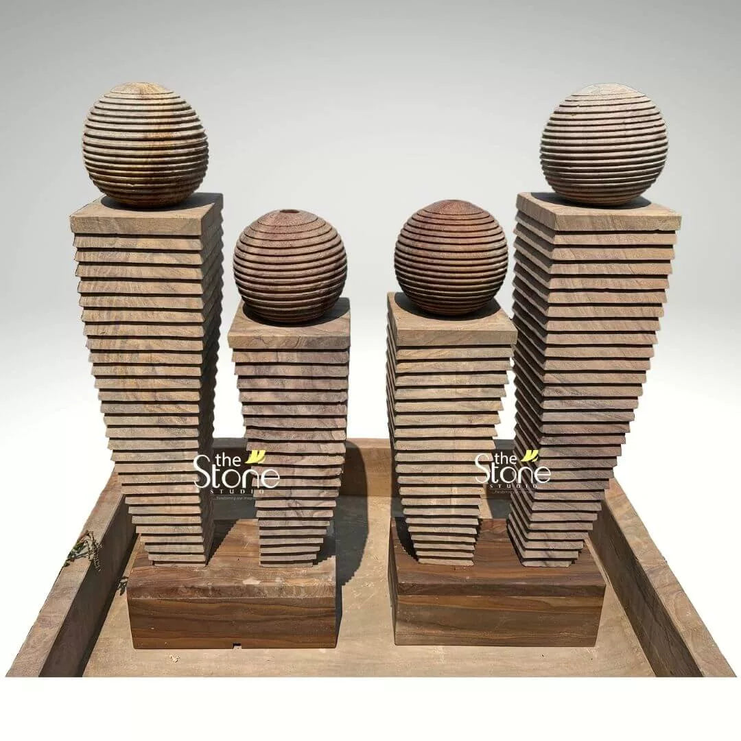Four Pillar Garden Fountain 4ft