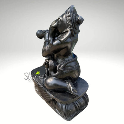 Large Stone Ganesha Playing Shehnai 60″