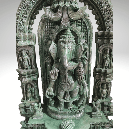 Green Ganesha Statue 2.5ft