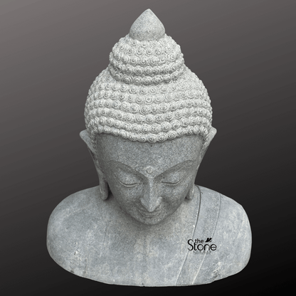 Granite Buddha Head 24″