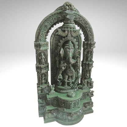 Green Ganesha Statue 2.5ft