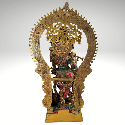 Brass Krishna Statue 32″