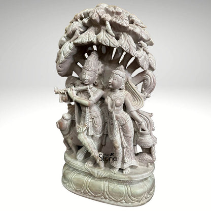 Radha Krishna Stone Murti 18″