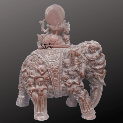 Krishan Statue Sitting on an Elephant 18″