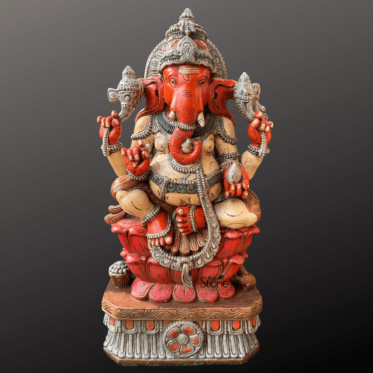 Lord Ganesha Seated in Lalitasana 36″