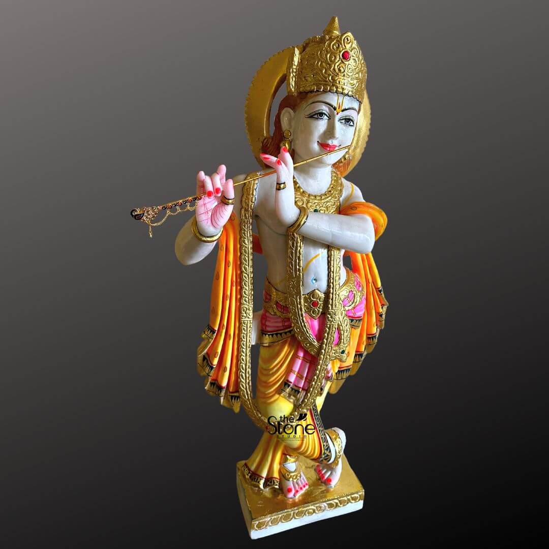3 Feet Krishna Statue Marble
